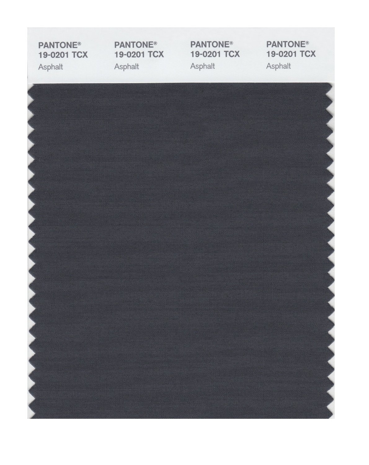 Pantone Cotton Swatch 19-0201 Asphalt