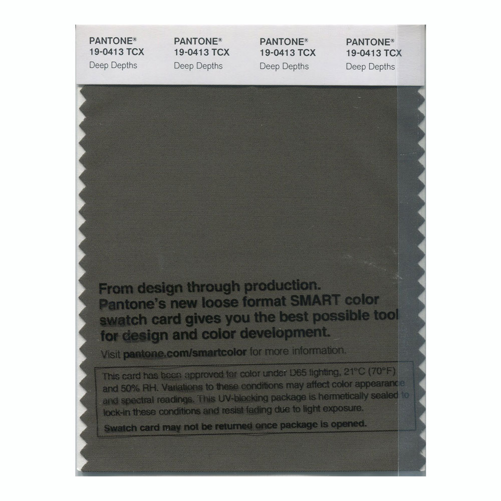 Pantone Cotton Swatch 19-0413 Deep Depths