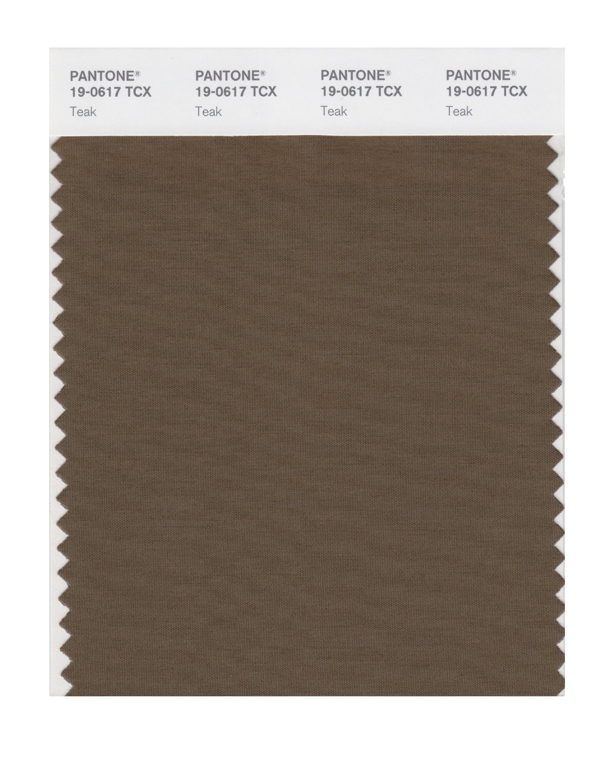 Pantone Cotton Swatch 19-0617 Teak