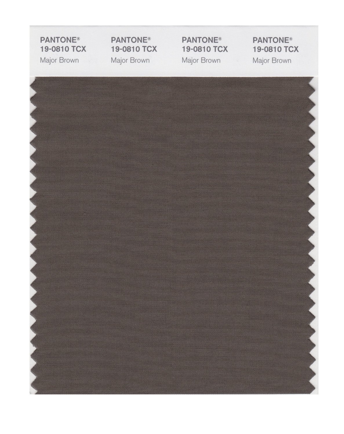 Pantone Cotton Swatch 19-0810 Major Brown