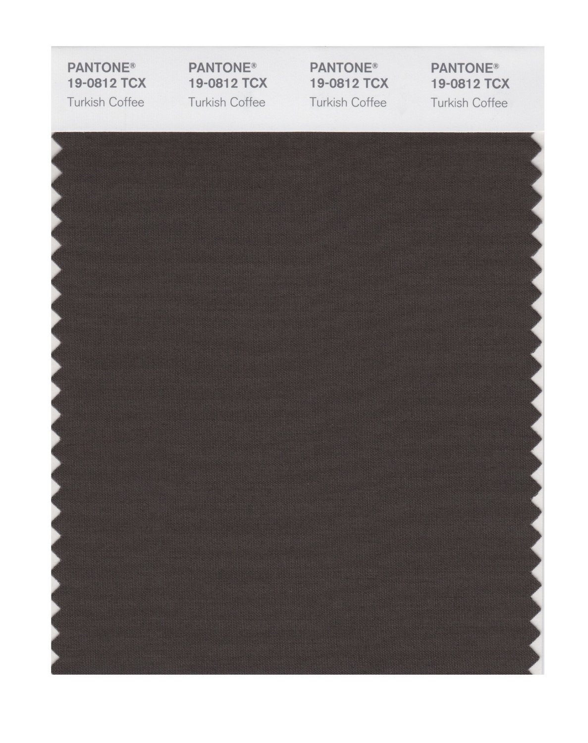 Pantone Cotton Swatch 19-0812 Turkish Coffee