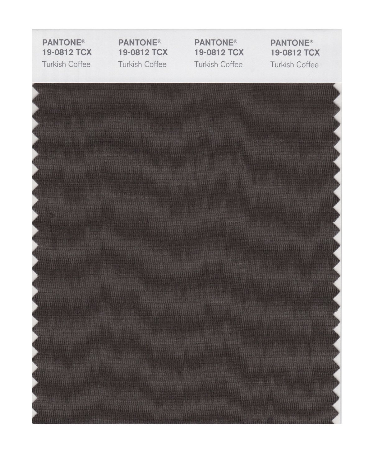 Pantone Cotton Swatch 19-0812 Turkish Coffee