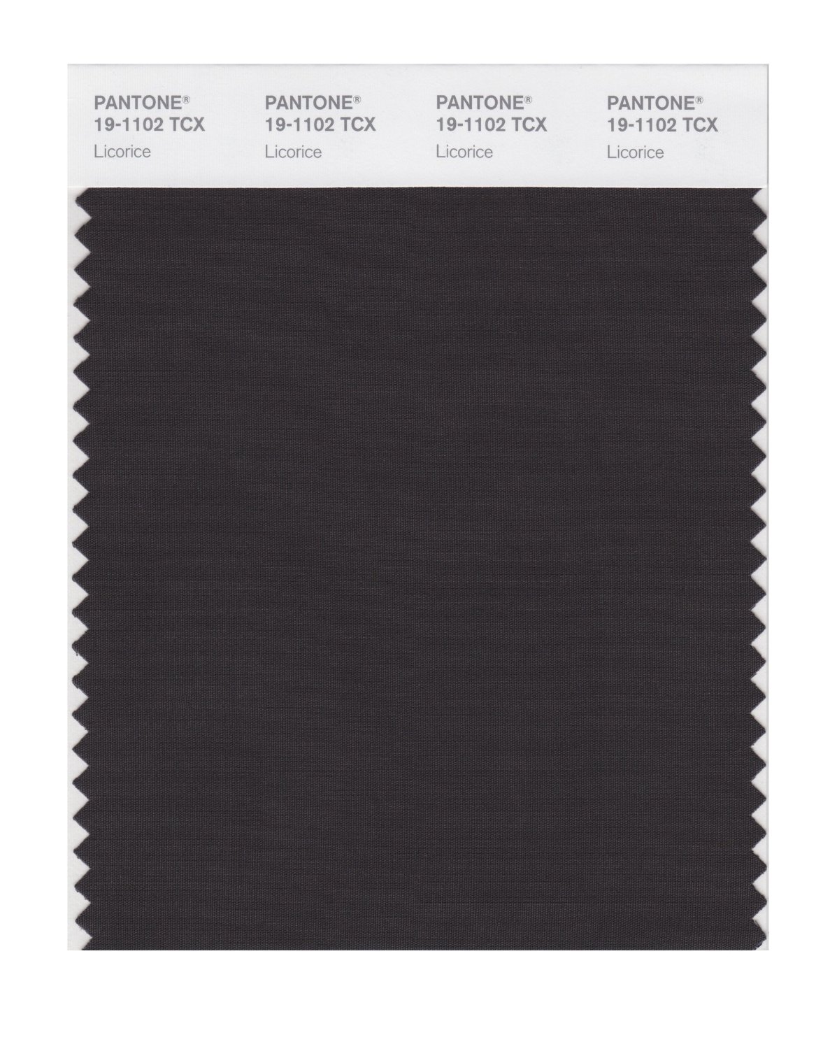 Pantone Cotton Swatch 19-1102 Licorice