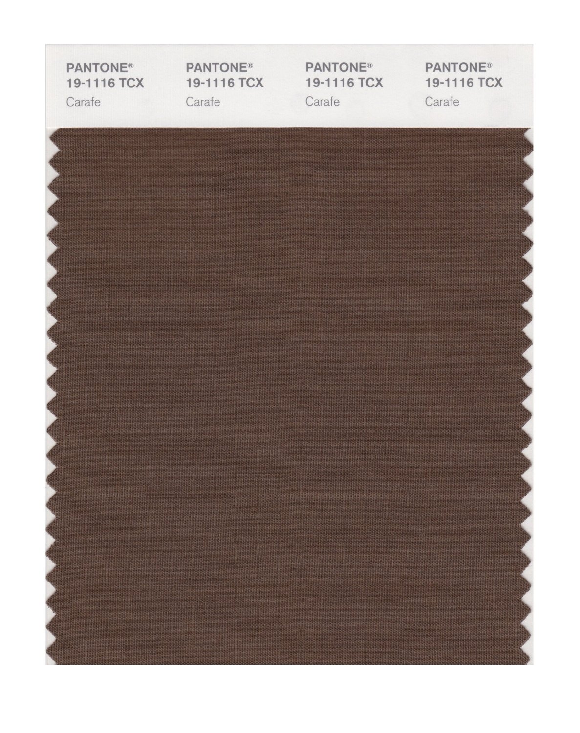 Pantone Cotton Swatch 19-1116 Carafe