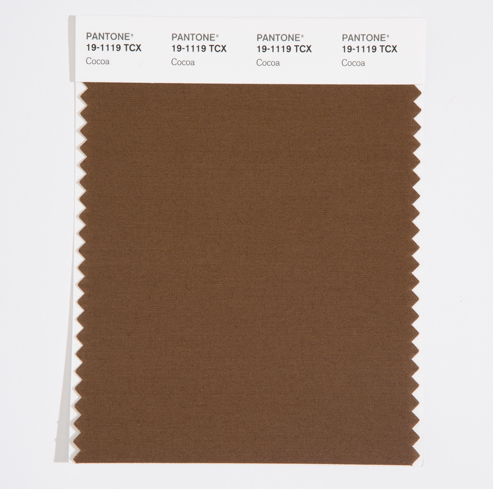 Pantone Cotton Swatch 19-1119 Cocoa