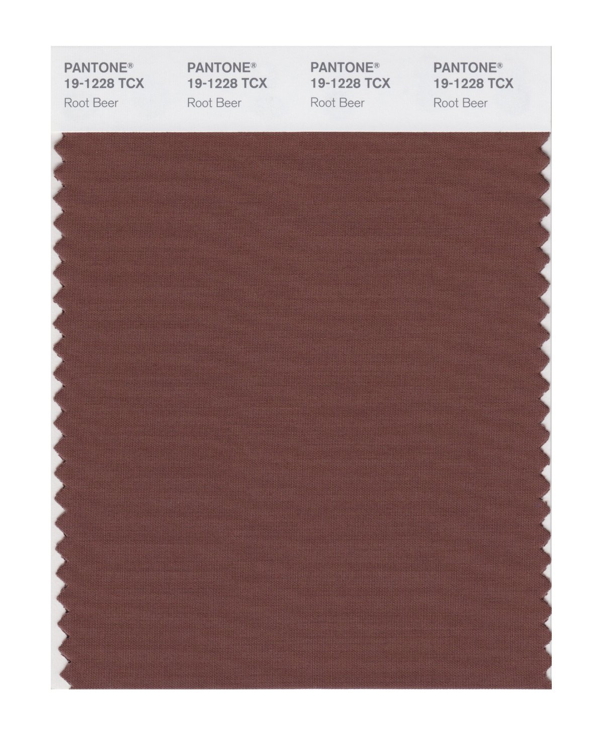 Pantone Cotton Swatch 19-1228 Root Beer