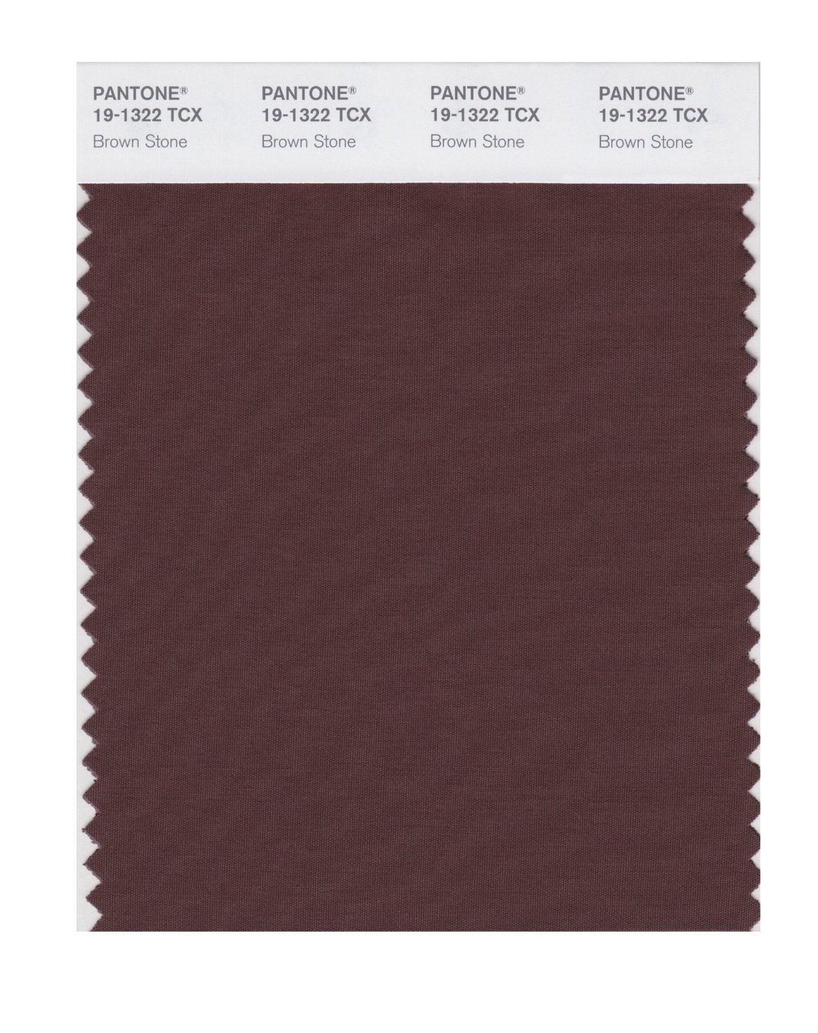 Pantone Cotton Swatch 19-1322 Brown Stone