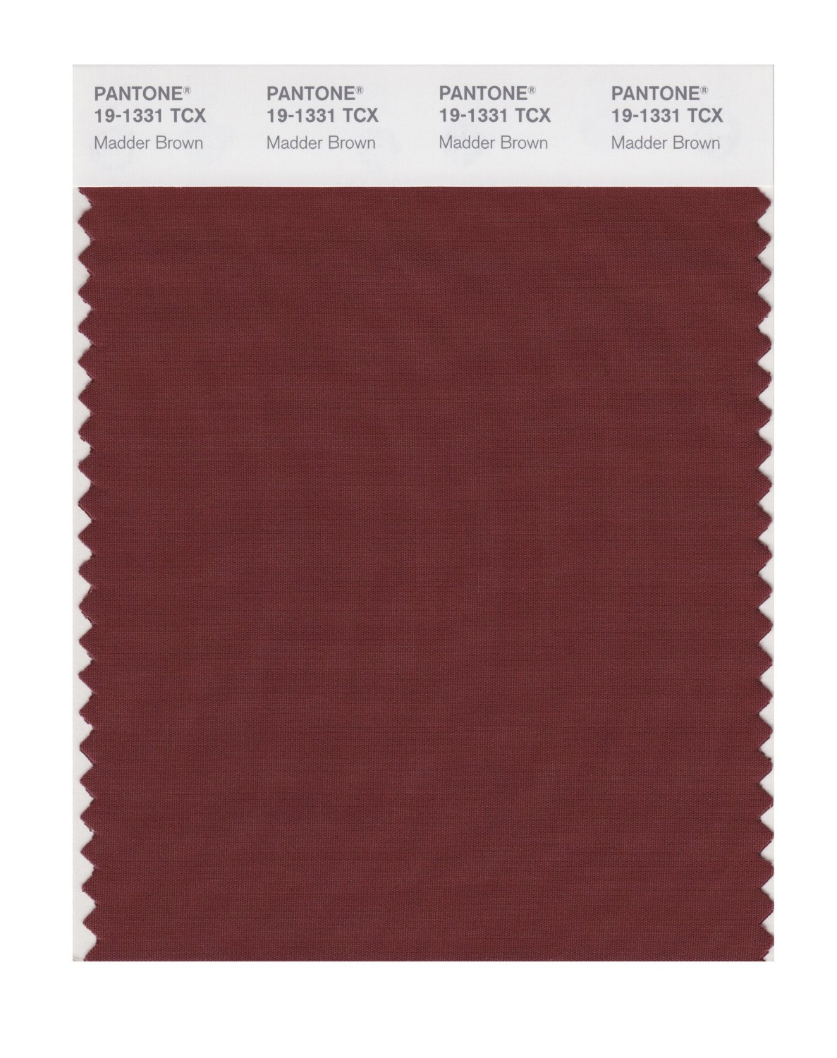 Pantone Cotton Swatch 19-1331 Madder Brown