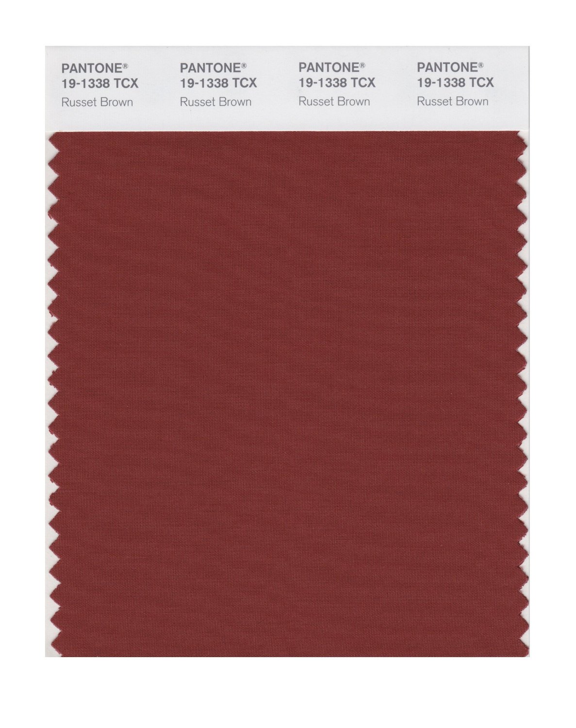 Pantone Cotton Swatch 19-1338 Russet Brown