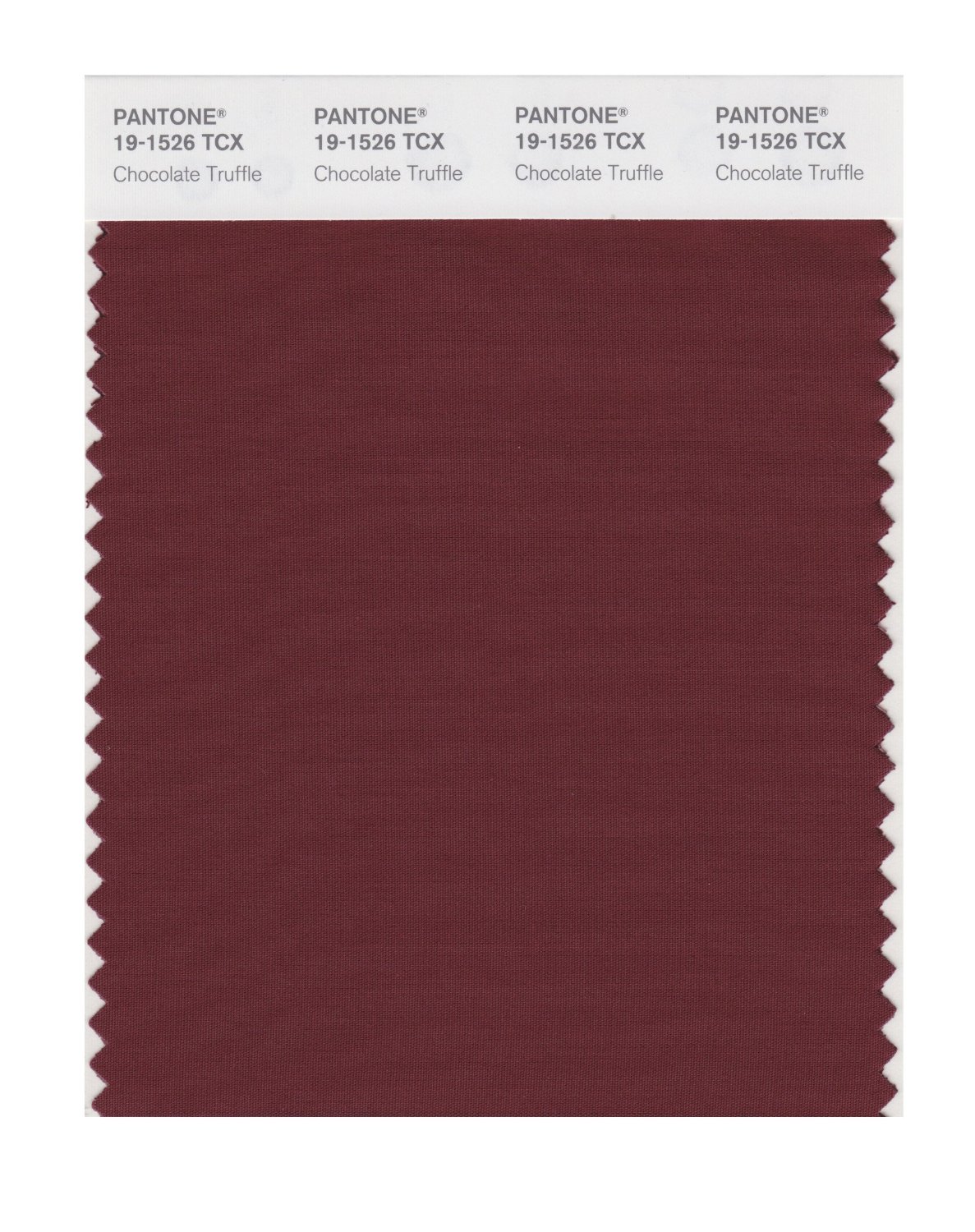 Pantone Cotton Swatch 19-1526 Chocolate Truff