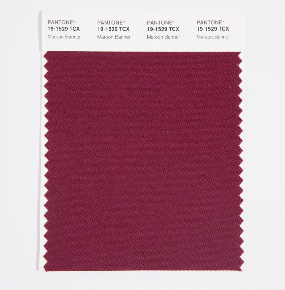 Pantone Cotton Swatch 19-1529 Maroon Banner