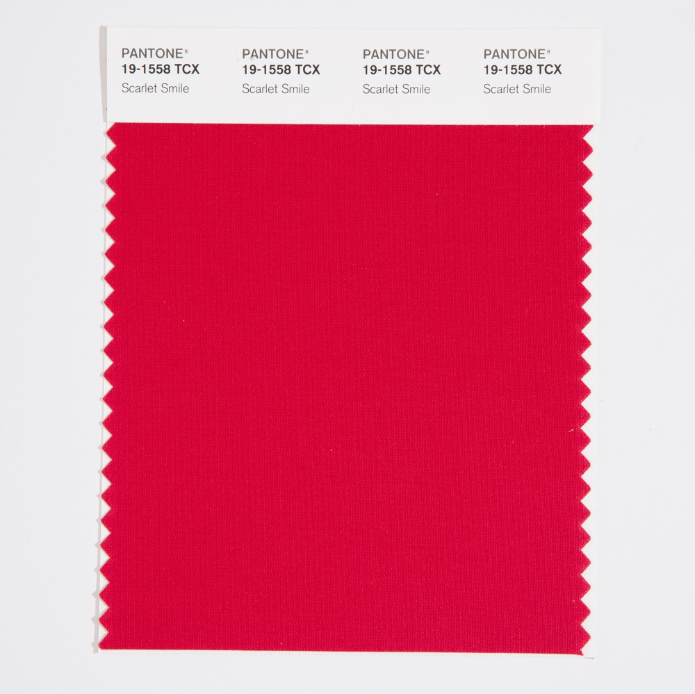 Pantone Cotton Swatch 19-1558 Scarlet Smile