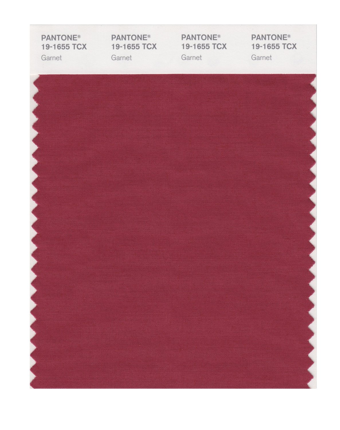 Pantone Cotton Swatch 19-1655 Garnet