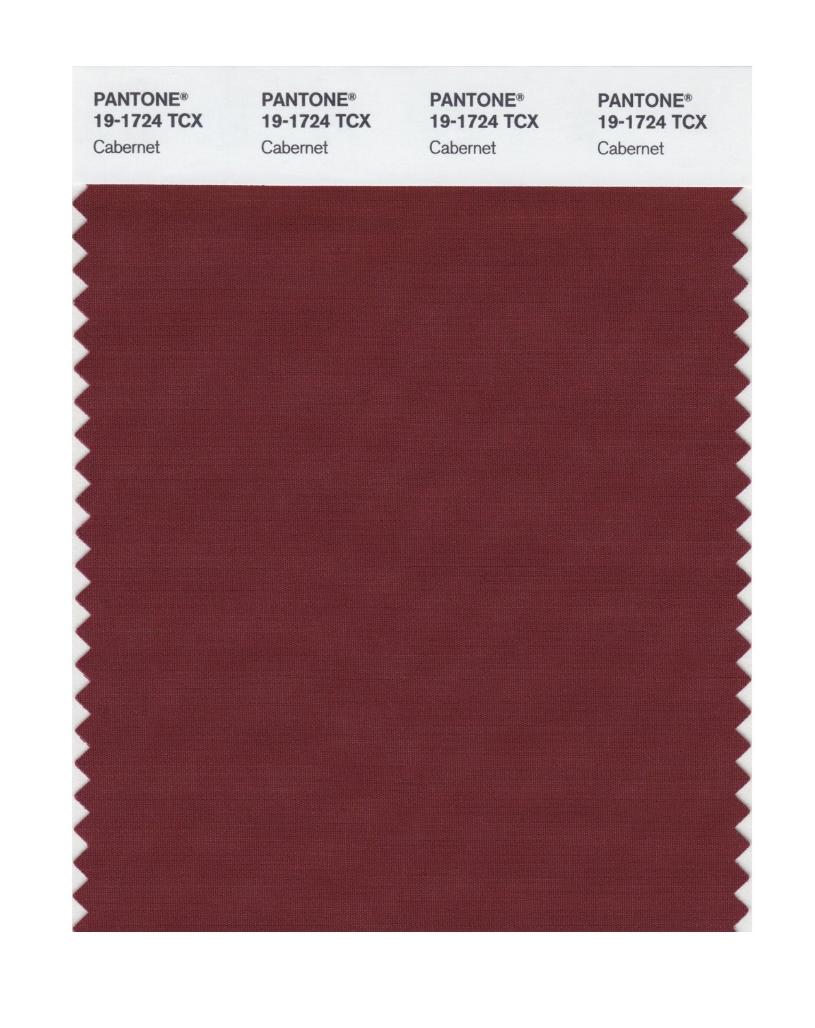 Pantone Cotton Swatch 19-1724 Cabernet