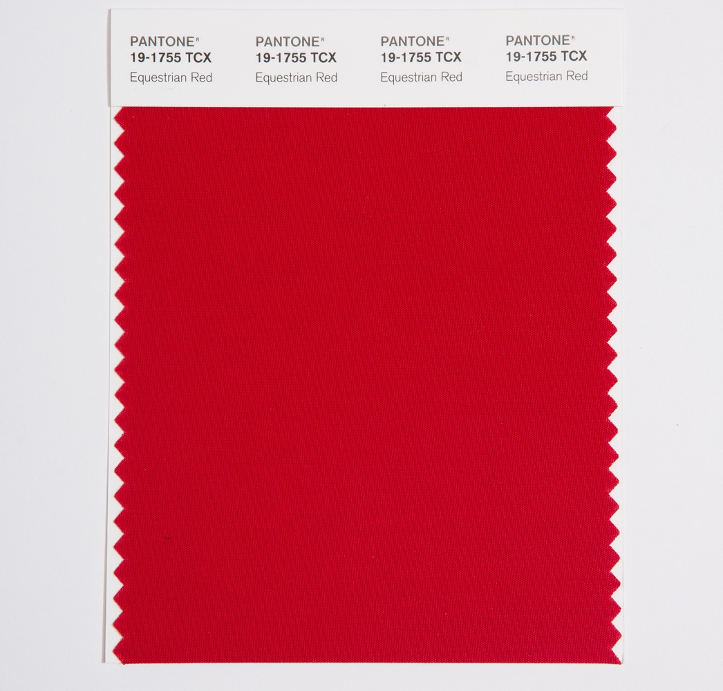 Pantone Cotton Swatch 19-1755 Equestrian Red