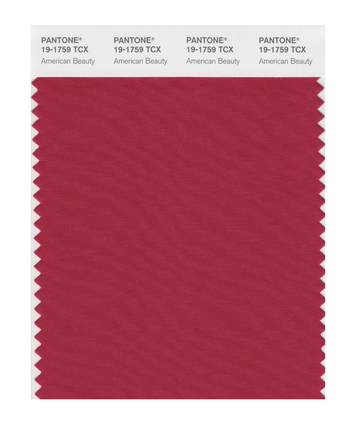 Pantone Cotton Swatch 19-1759 American Beauty