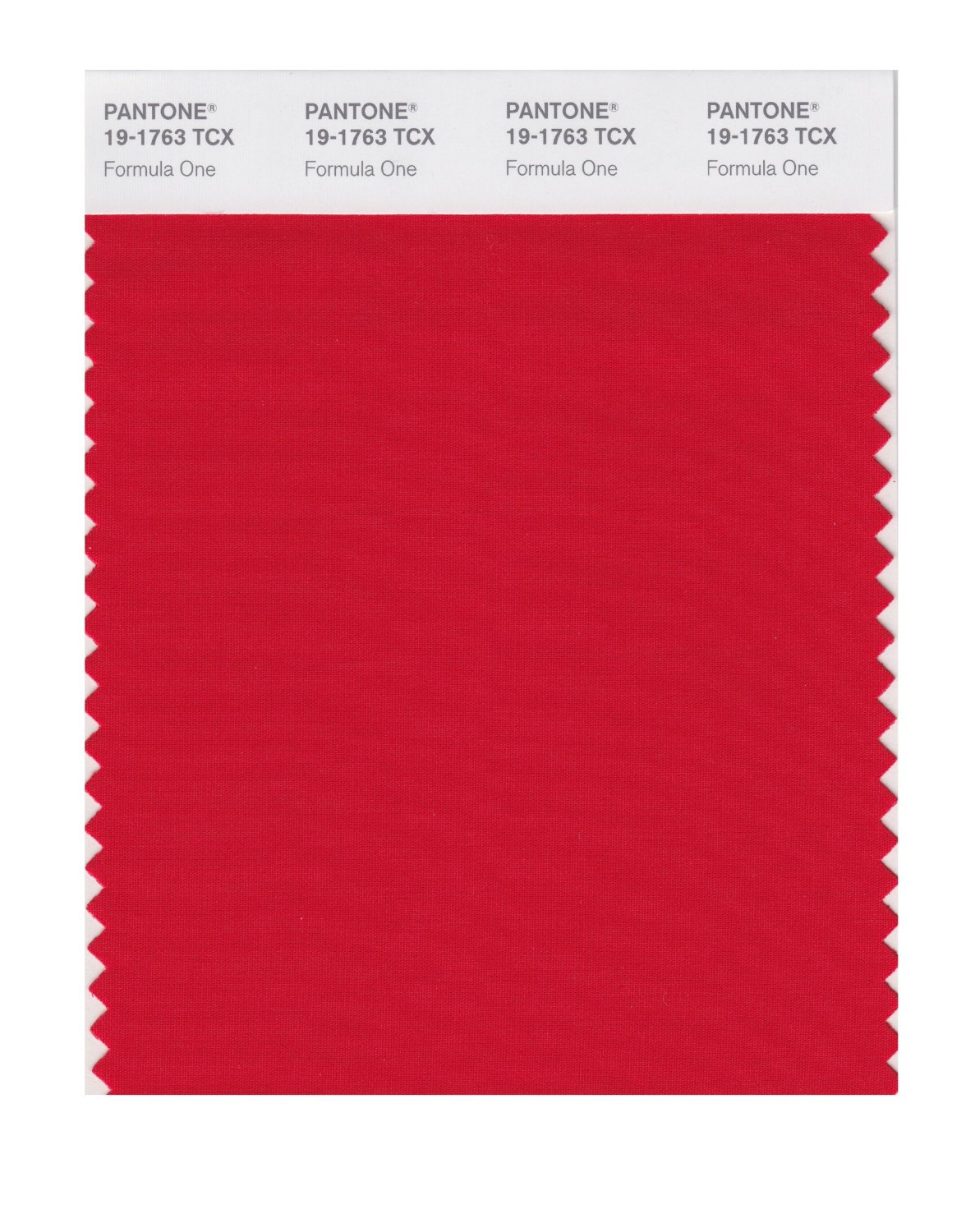 Pantone Cotton Swatch 19-1763 Racing Red