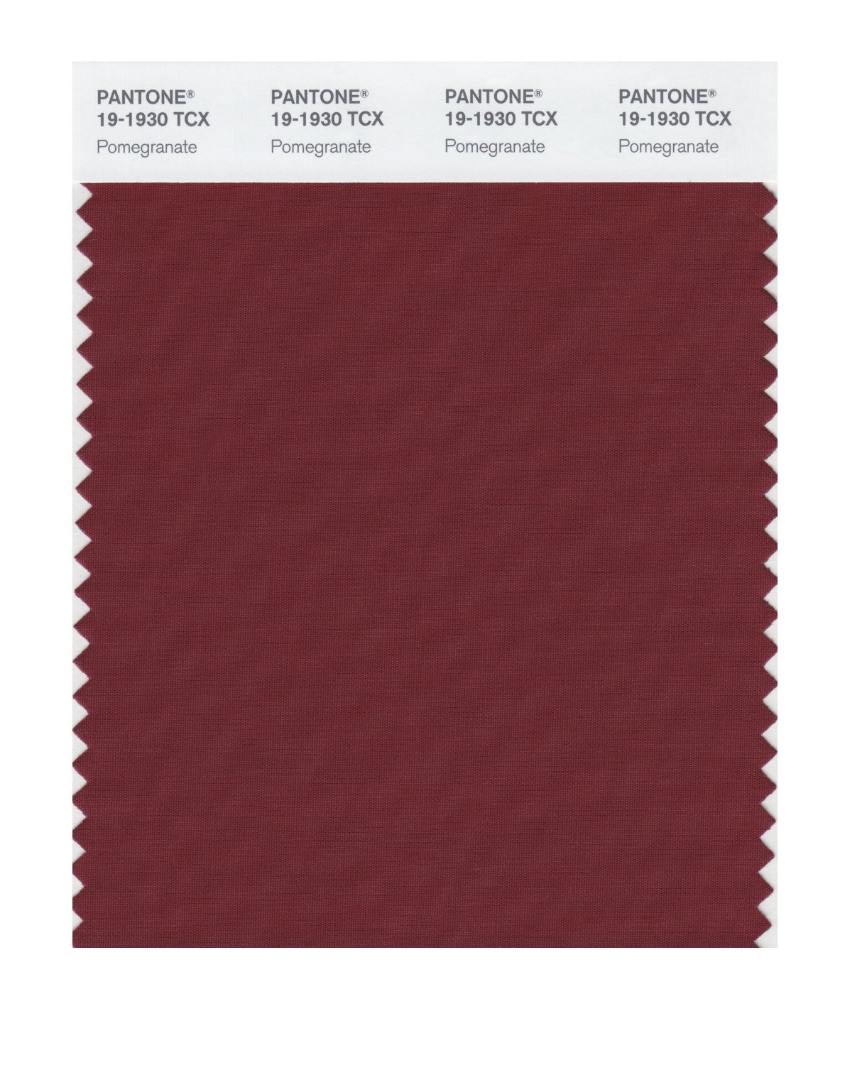 Pantone Cotton Swatch 19-1930 Pomegranate