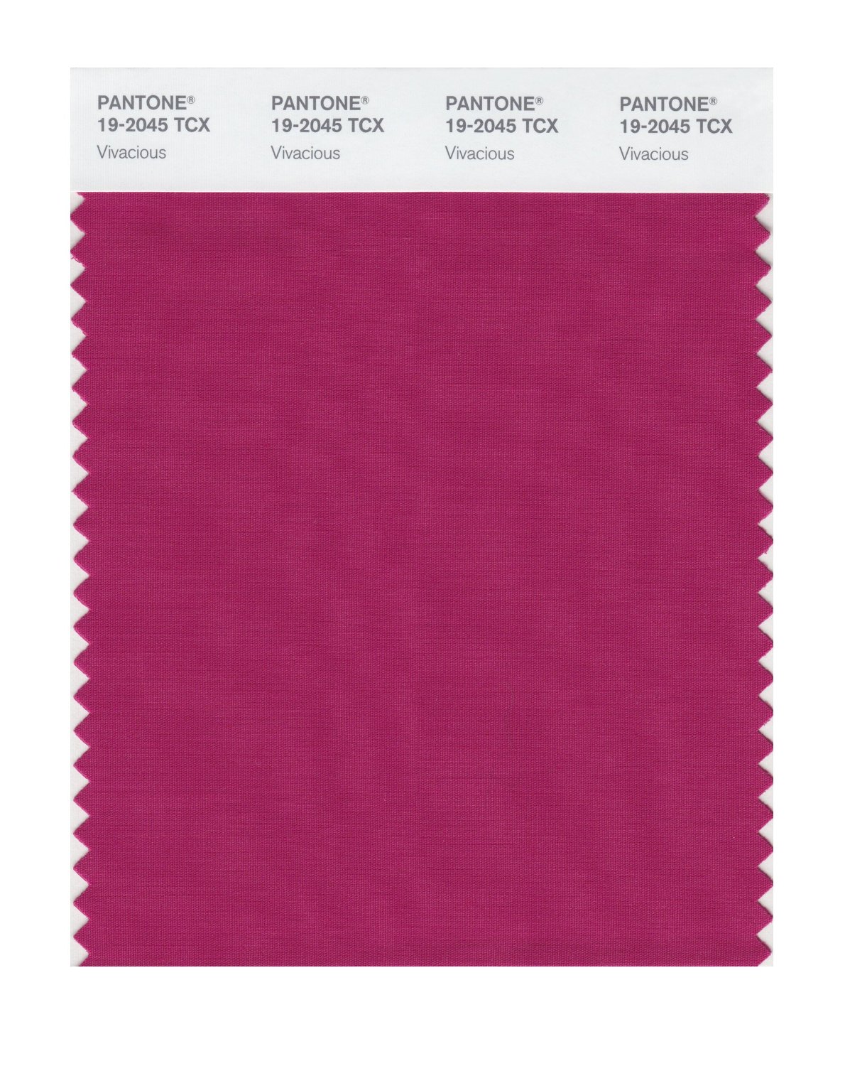 Pantone Cotton Swatch 19-2045 Vivacious