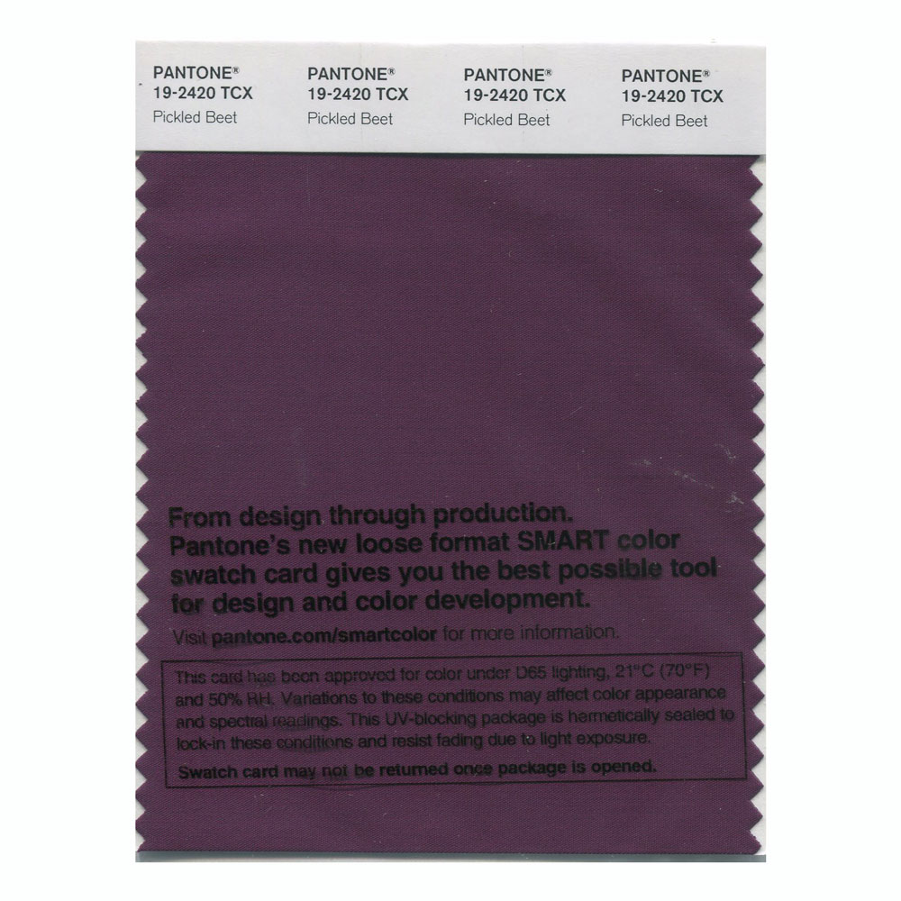 Pantone Cotton Swatch 19-2420 Pickled Beet