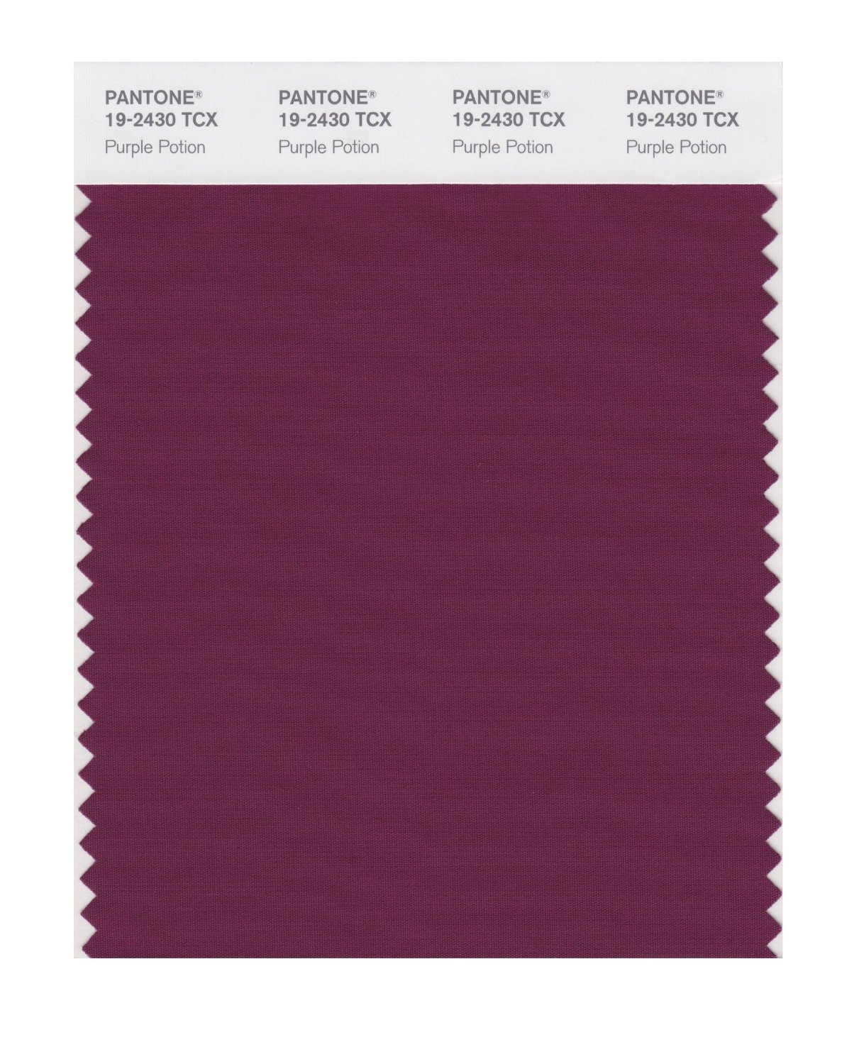 Pantone Cotton Swatch 19-2430 Purple Potion