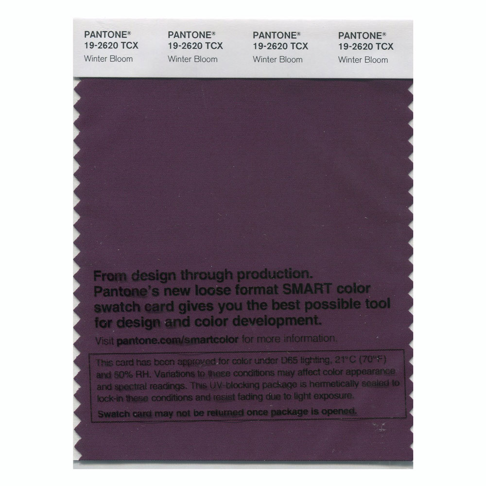 Pantone Cotton Swatch 19-2620 Winter Bloom