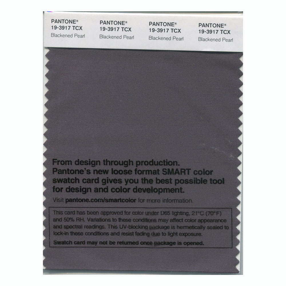 Pantone Cotton Swatch 19-3917 Blackened Pearl