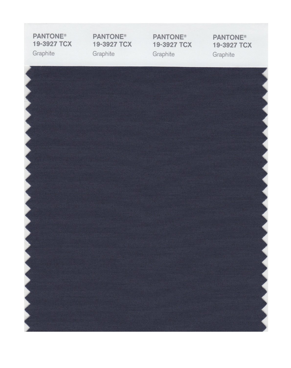 Pantone Cotton Swatch 19-3927 Graphite