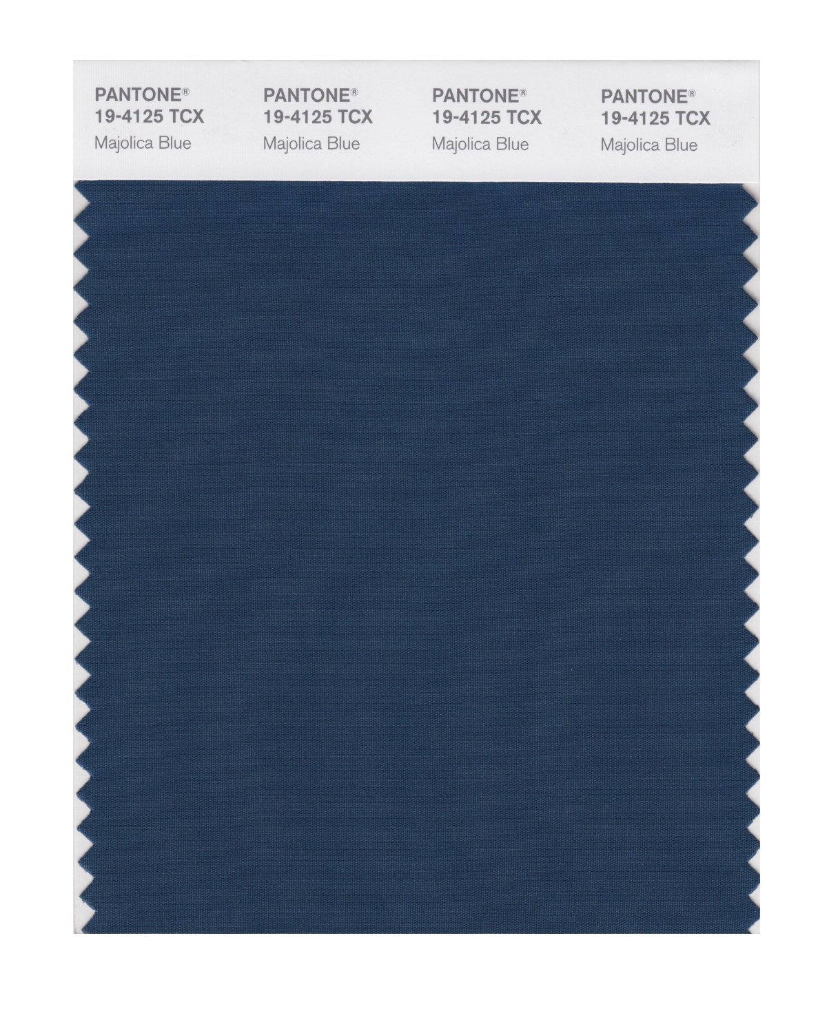 Pantone Cotton Swatch 19-4125 Majolica Blue