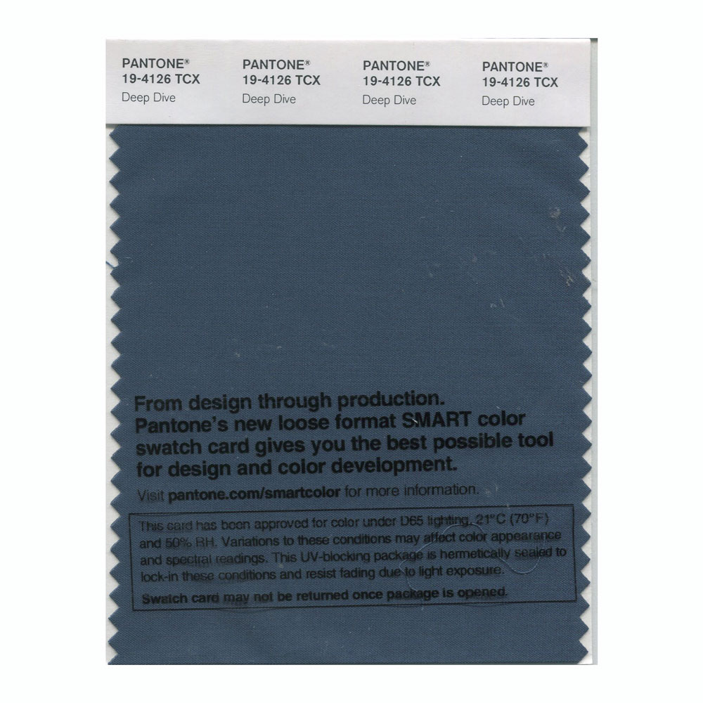 Pantone Cotton Swatch 19-4126 Deep Dive