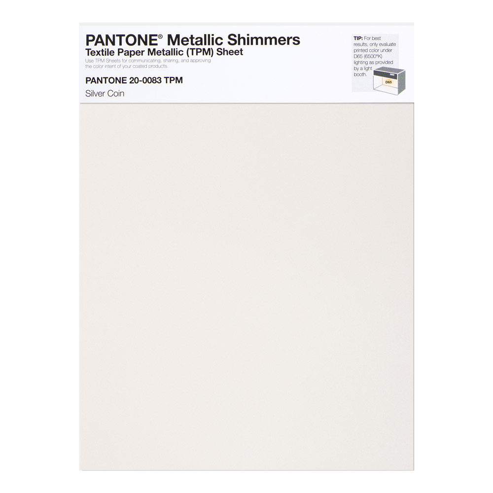 Pantone Metallic Shimmer 20-0083 Silver Coin