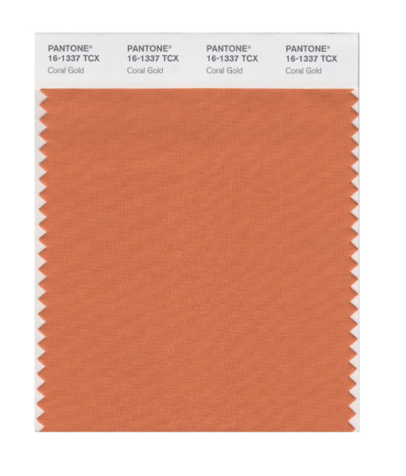 Pantone Original Swatch 16-1337 Coral Gold