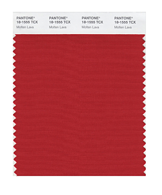 Pantone Original Swatch 18-1555 Molten Lava