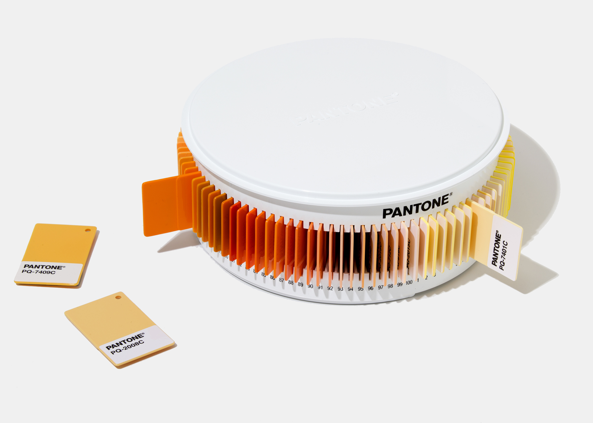 Pantone Plastic Chip Yellow Orange Gold Set