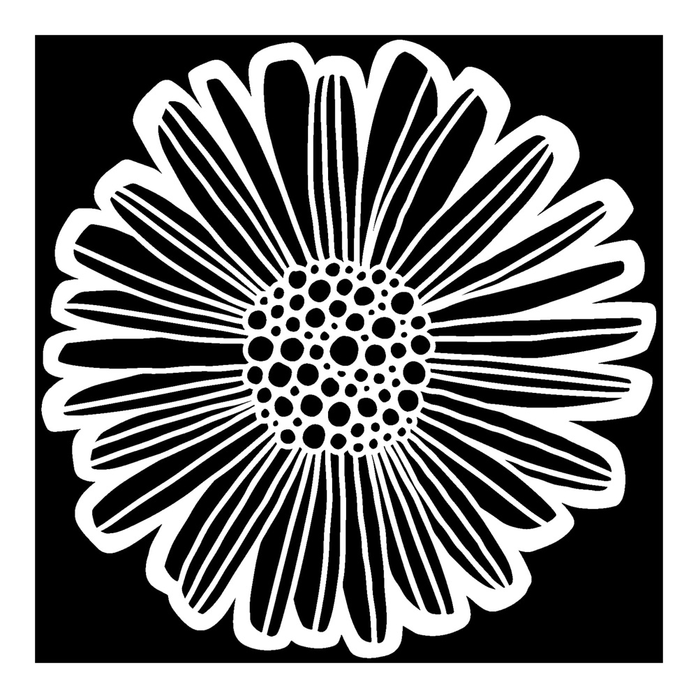 Stencil 6in x 6in Felicia Daisy