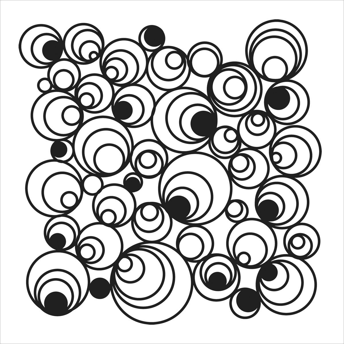 Stencil 6in x 6in Mod Spirals