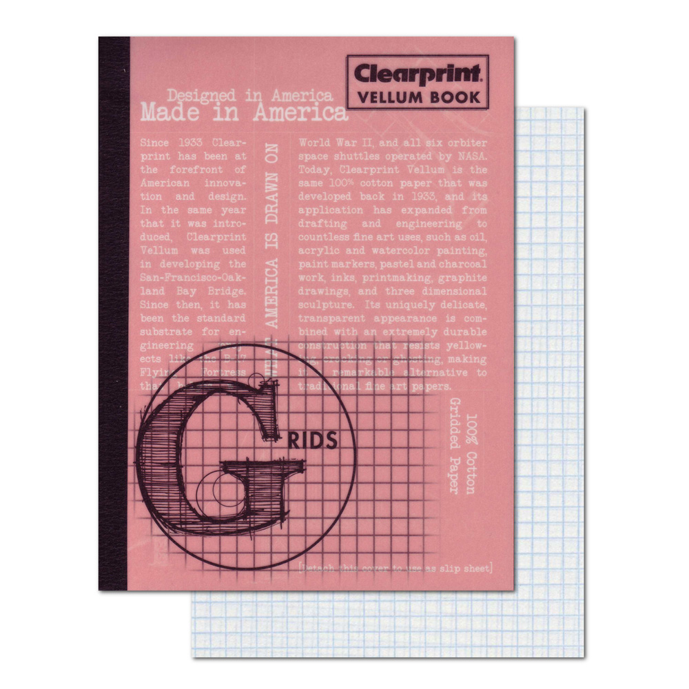 Clearprint Vellum Book 8.5 x 11 Gridded