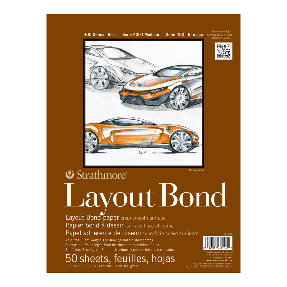 Strathmore 400 Layout Bond 9X12