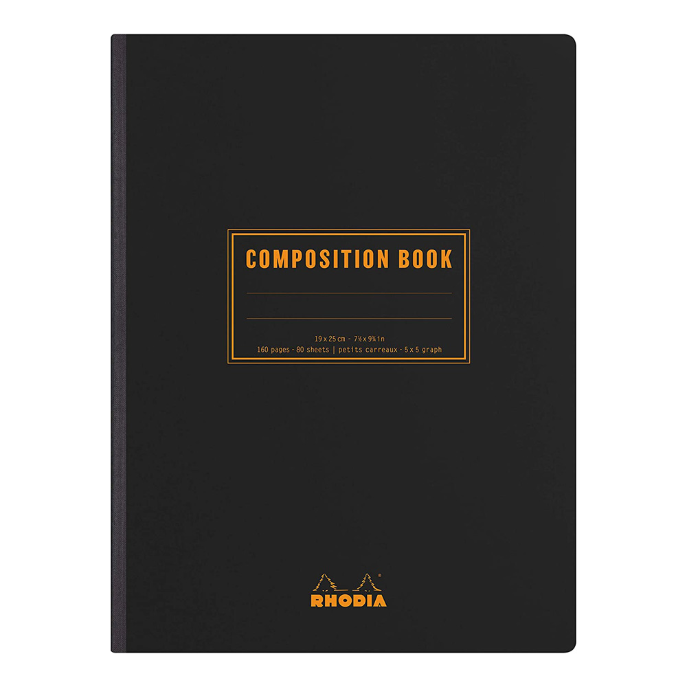 Rhodia Composition Book 7.25X9.75 Lined Black