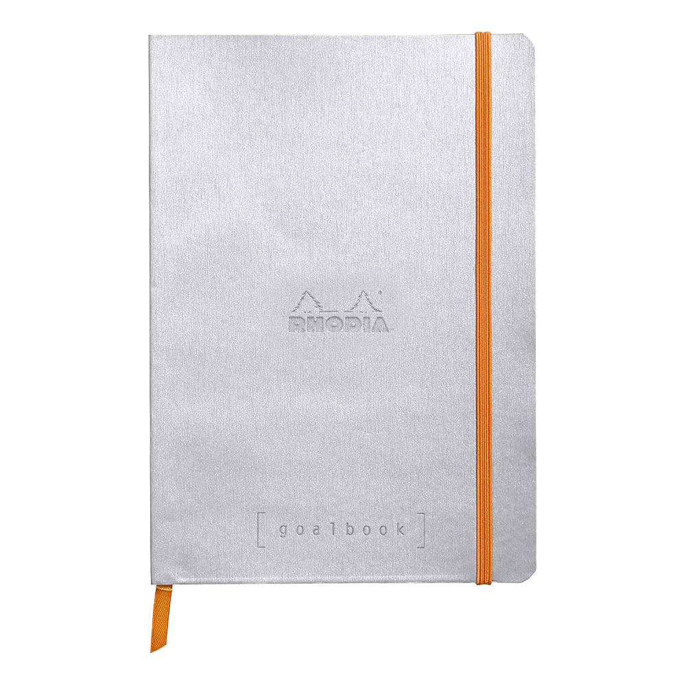 Rhodia Goal Book Silver 5.75X8.25 Dot Grid