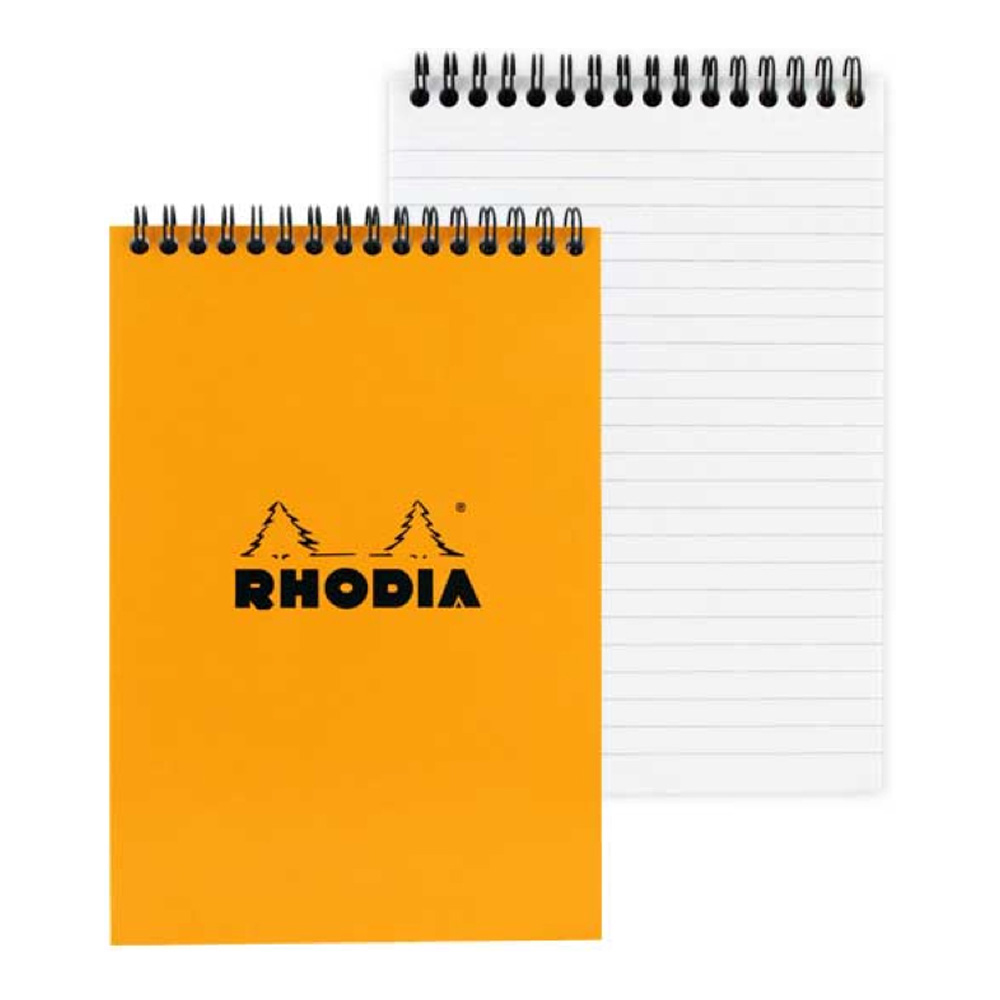 Rhodia Wirebound Pad 6X8.25 Orange Lined