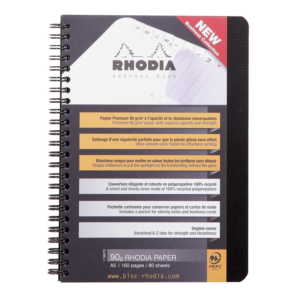 Rhodia Address Book 5.5 by 8.25 inches