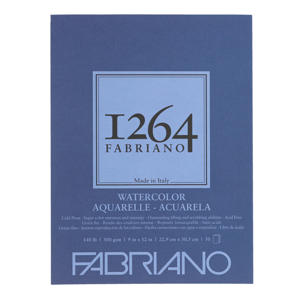 Fabriano 1264 WC Pad Glue CP 140lb 9x12