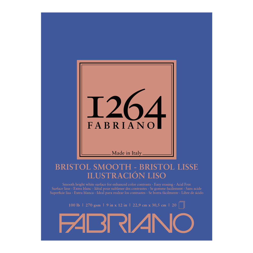 Fabriano 1264 Bristol Pad Smooth 9x12 20sh