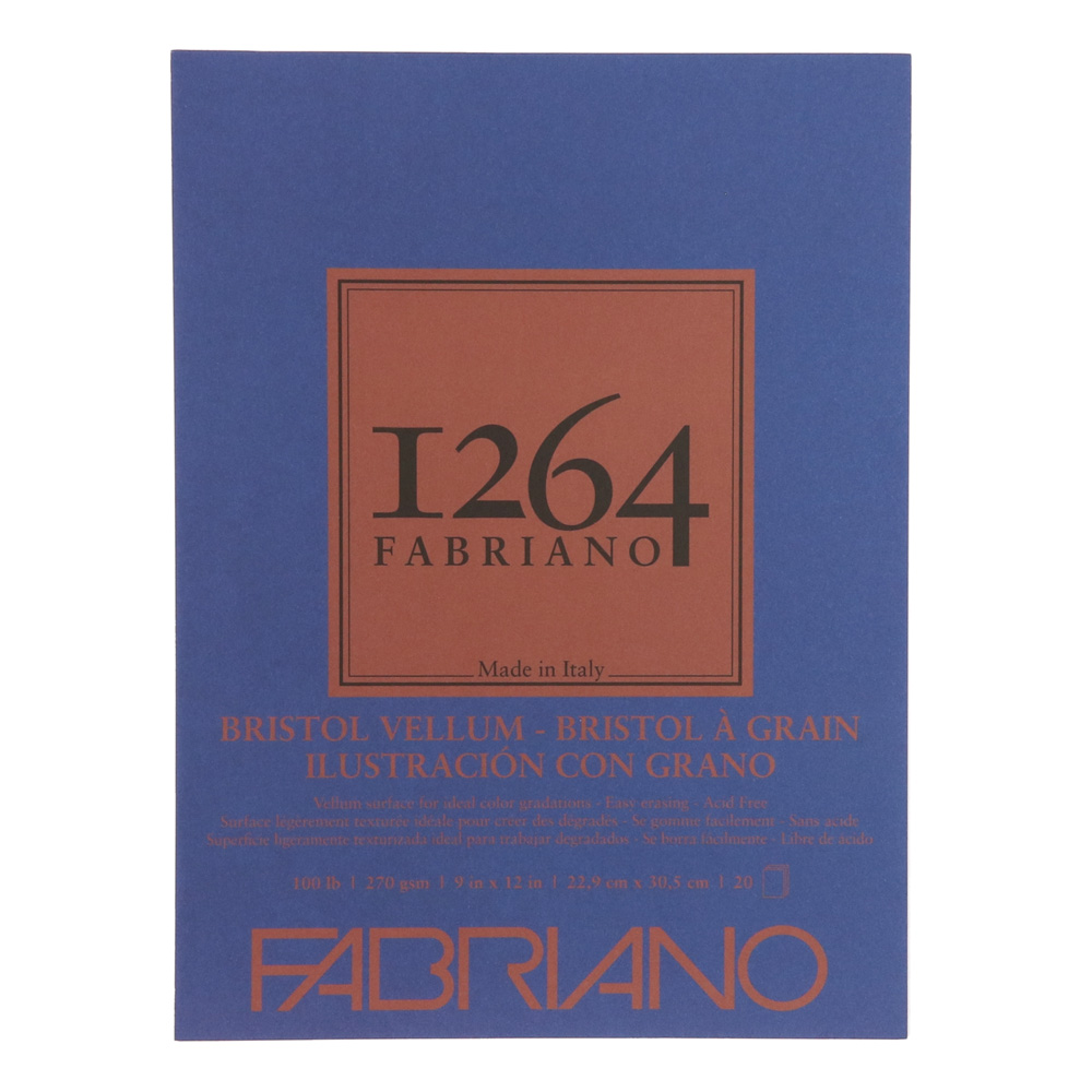 Fabriano 1264 Bristol Pad Vellum 9x12 20sh