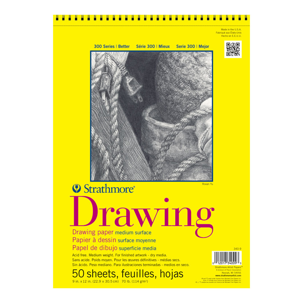 Strathmore 300 Spiral Drawing Pad 9X12 50Sh