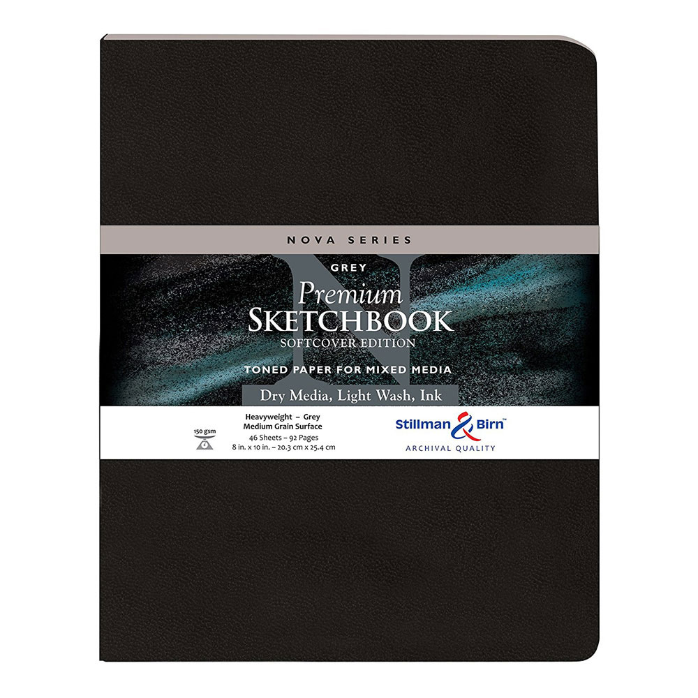 Nova Softcover Sketchbook Grey 8x10