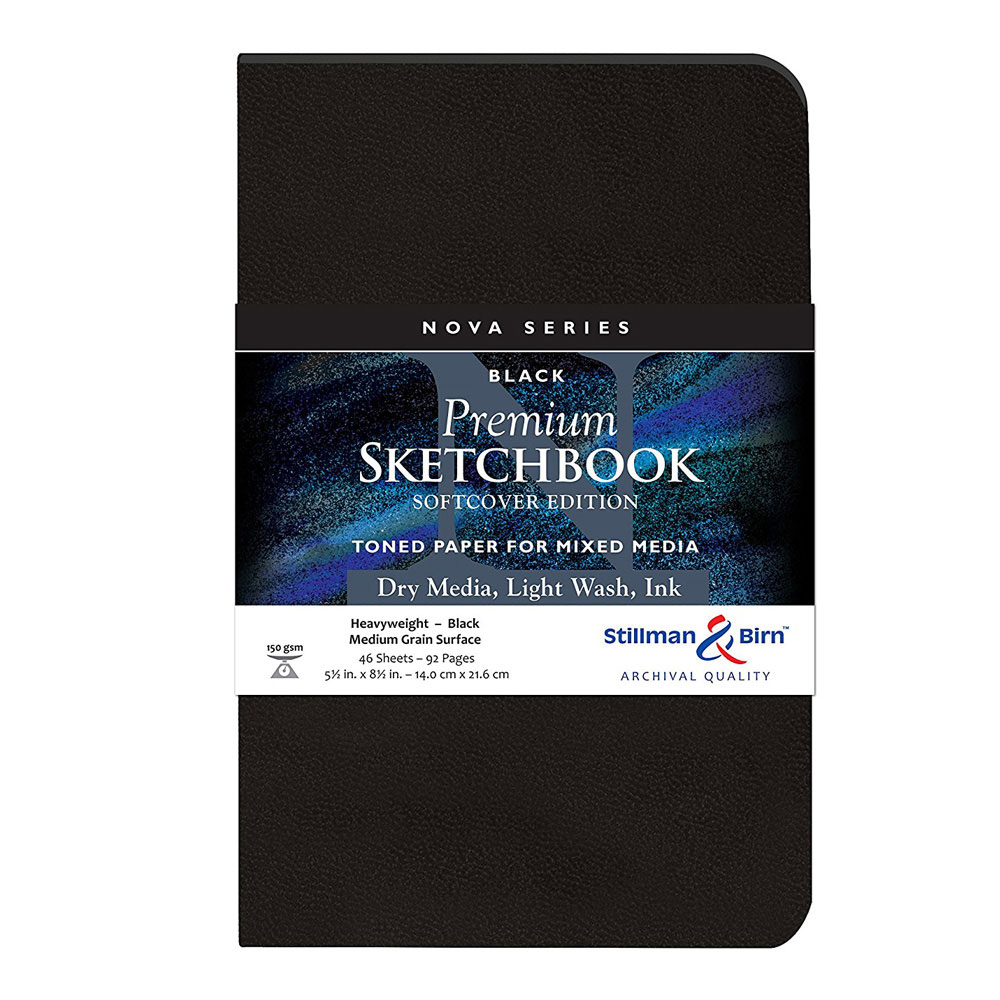 Nova Softcover Sketchbook Black 5.5x8.5