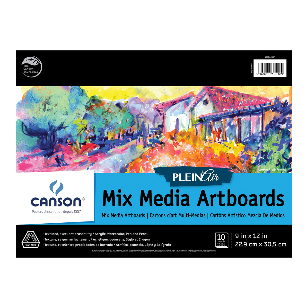 Plein Air Mix Media Artboard 9X12 10 Boards