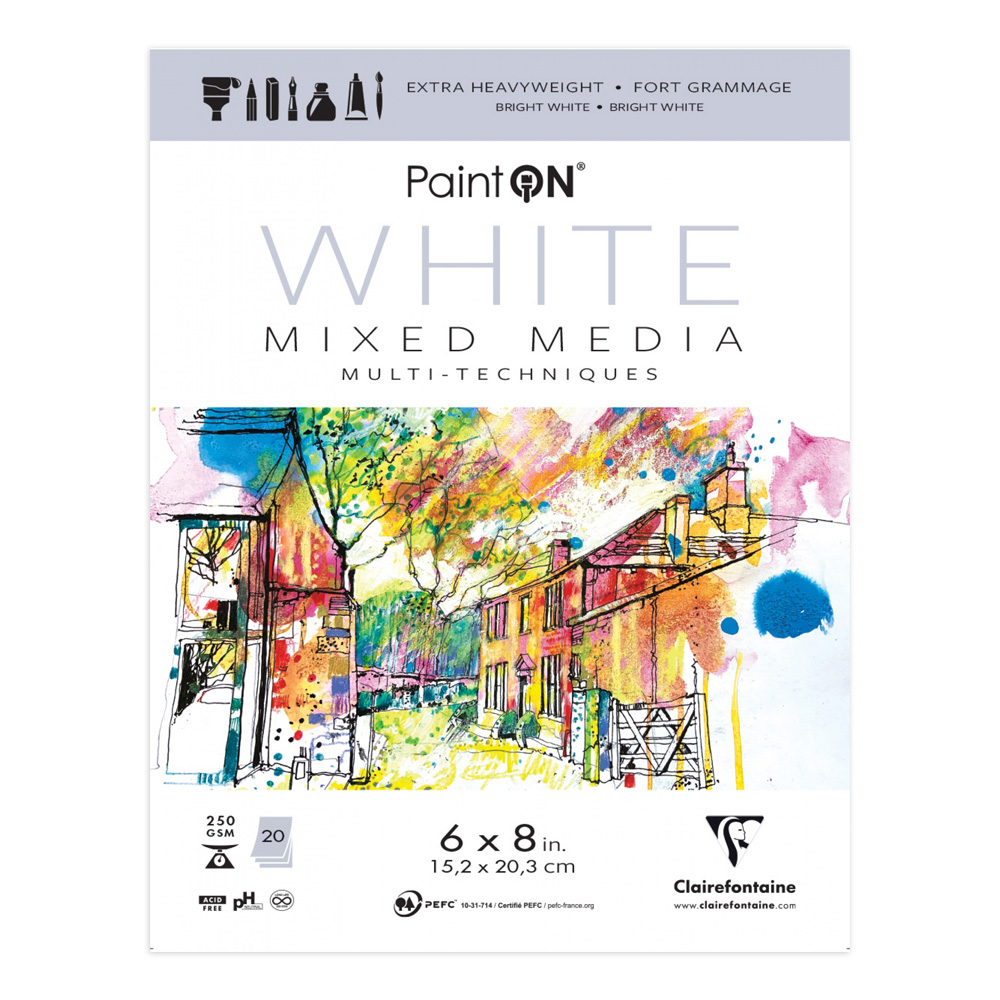 PaintOn Mixed Media Pad 6X8 White